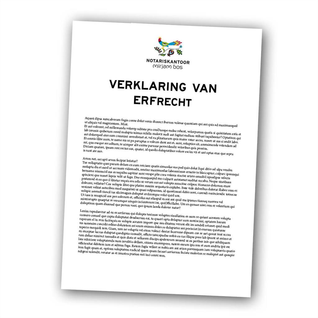 Verklaring van erfrecht
