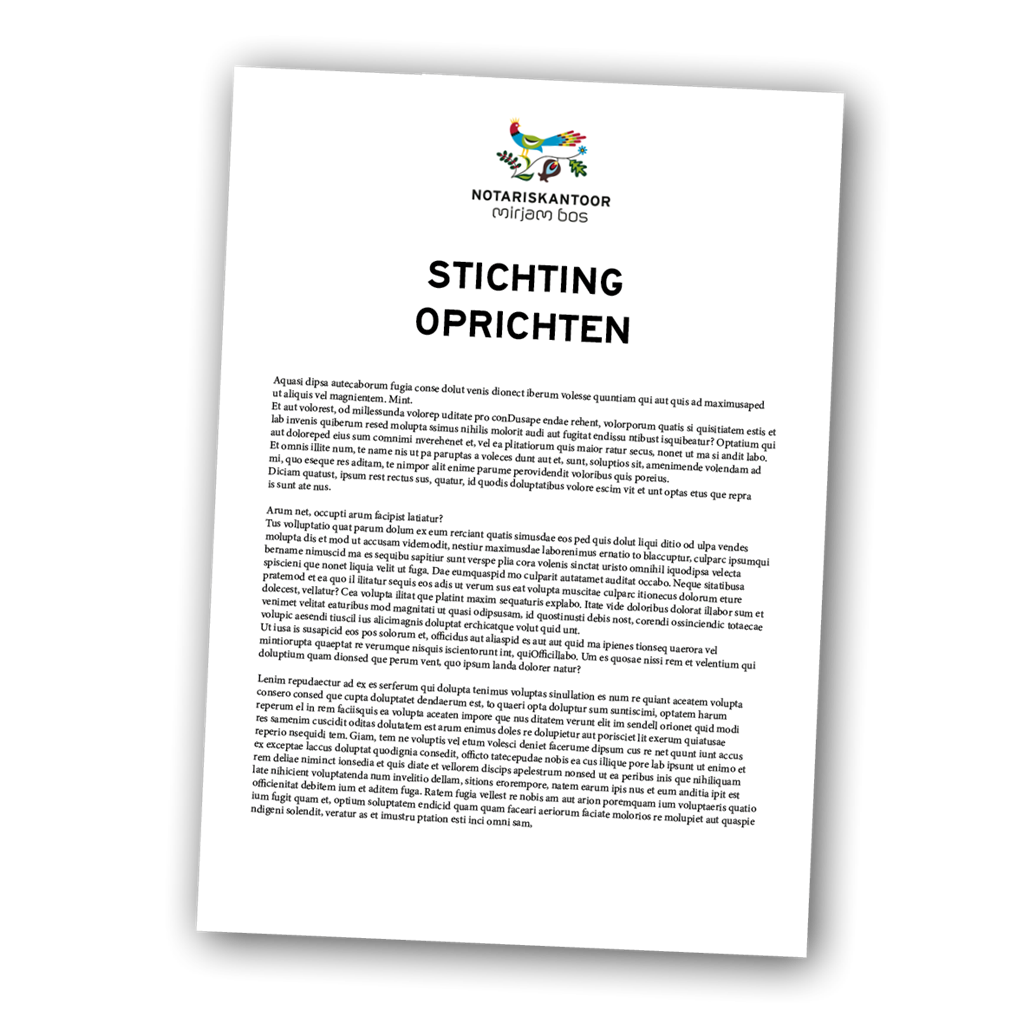 Stichting oprichten